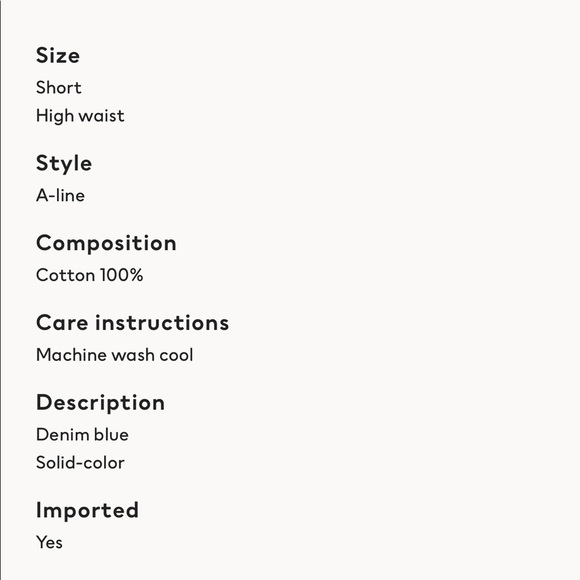 DENIM A-LINE SKIRT - Picture 8 of 8